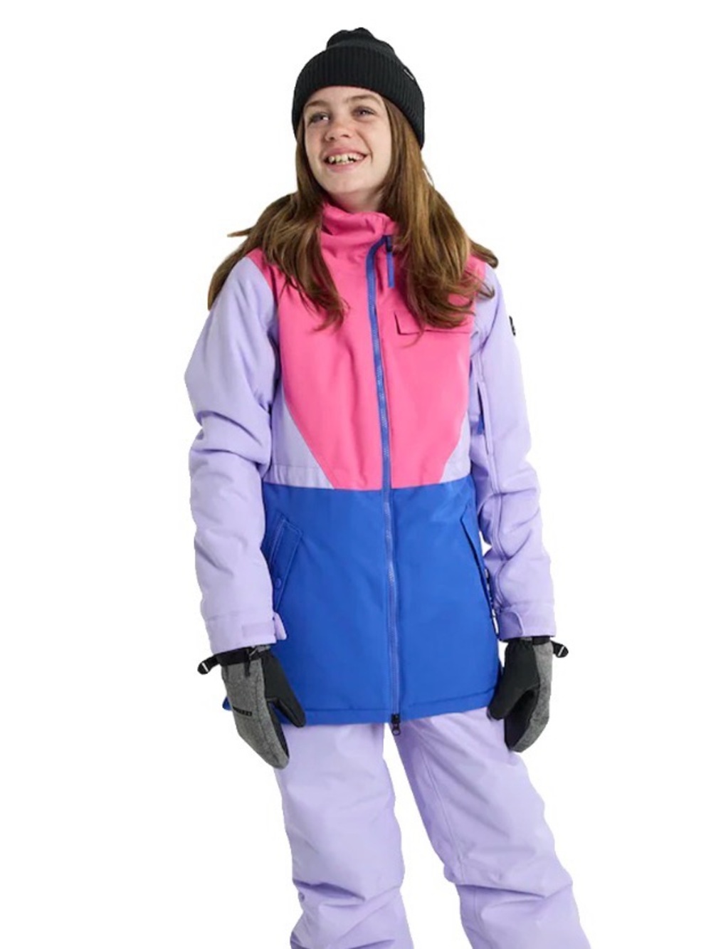Burton Girls Colorblock Winter / Ski Jacket in Pink, Blue & Lavender